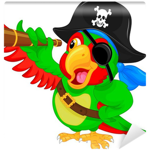 Fotomural De Dibujos Animados Loro Pirata • Pixers® - Cartoon Pirate Parrot (400x400)