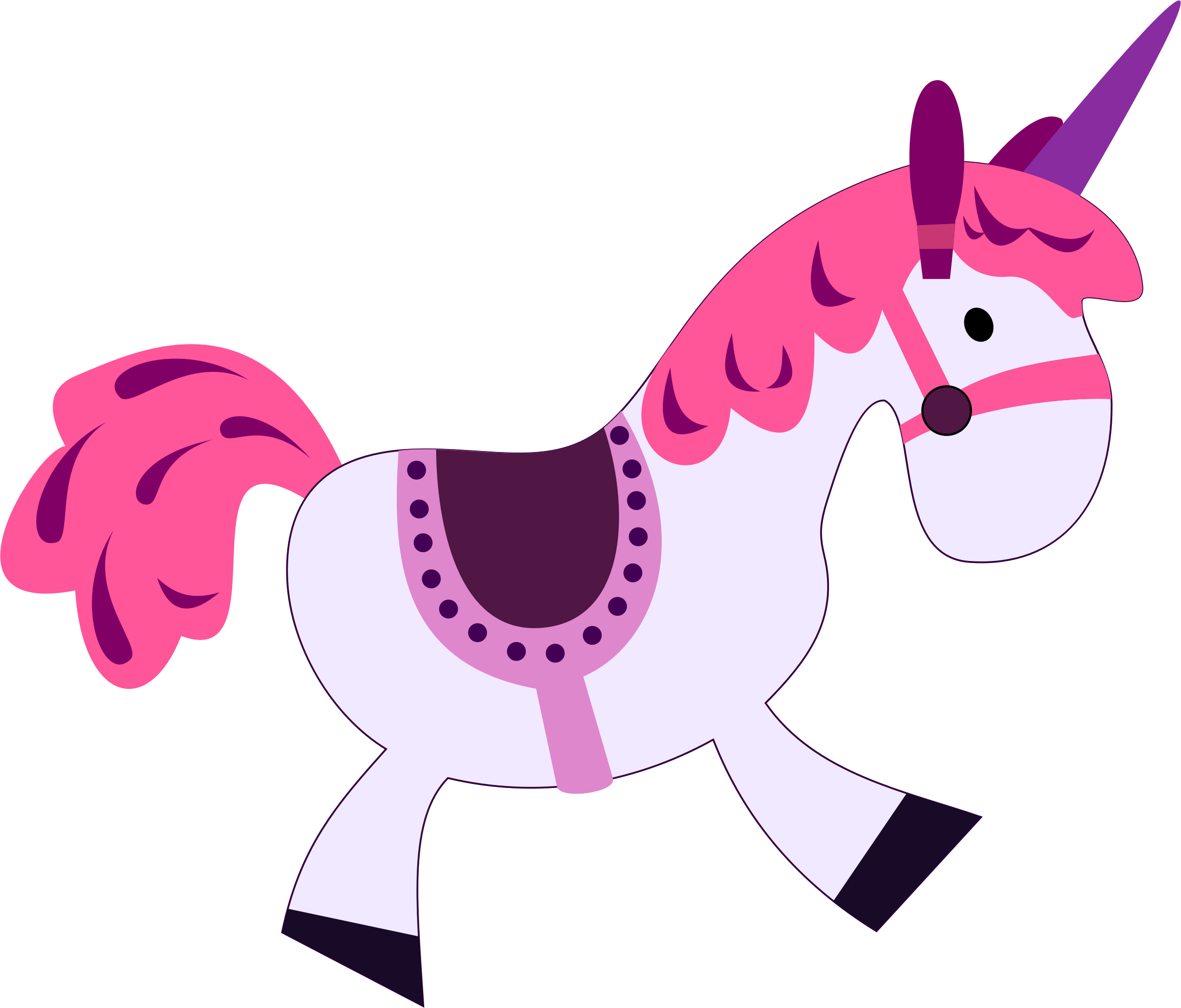 Download - Pink Unicorn Png (2372x2025)