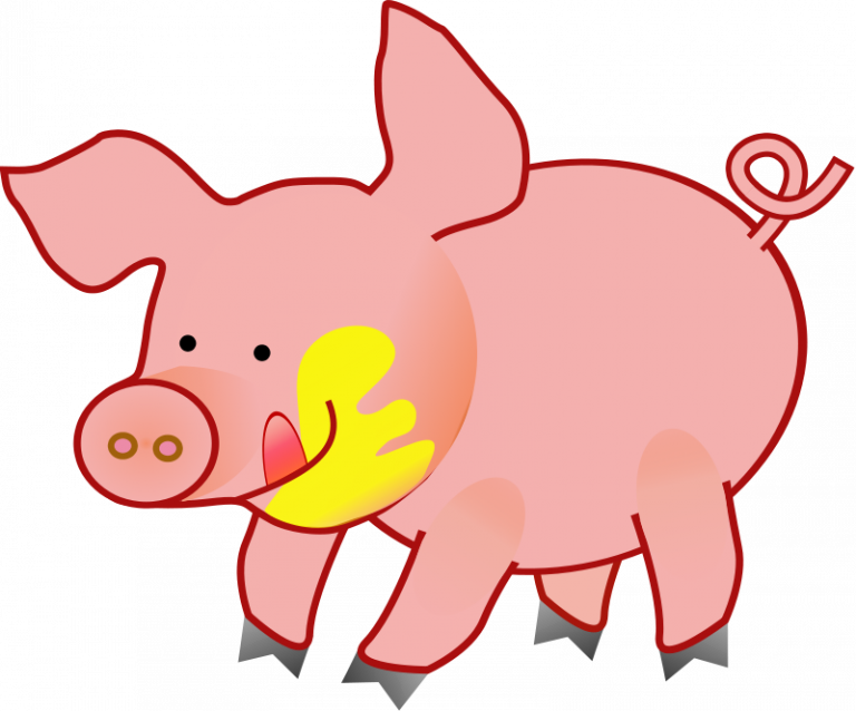 Cute Pig Clipart Funny Pig Clipart Clipart Panda Free - Clip Art Animals Pig (768x638)