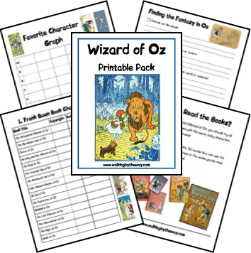 Wizard Of Oz Printable Pack Includes - Wonderful Wizard Of Oz (354x356)