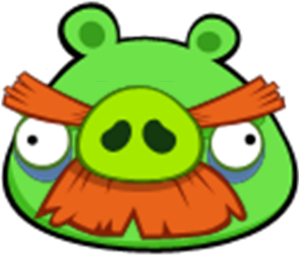 Foreman Pig - Angry Bird Mustache Pig (429x373)