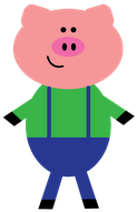 Free 3 Little Pigs Character Clip Art - Clip Art (309x400)