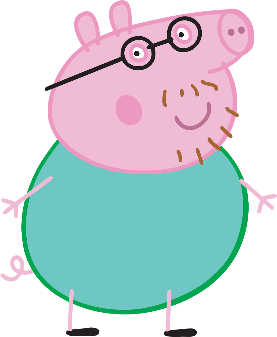 Peppa Pig Character Fanart - Peppa Pig Daddy Pig (1324x1600)