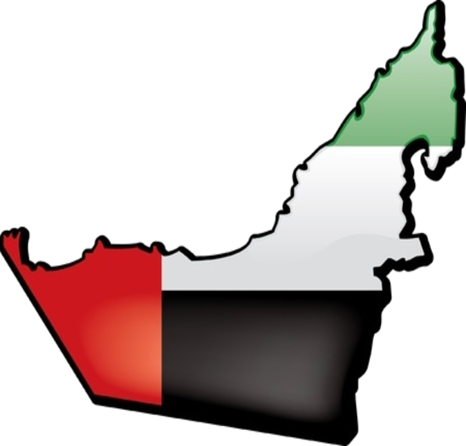 Flag Of The United Arab Emirates Map Clip Art - Flag Of The United Arab Emirates Map Clip Art (674x645)