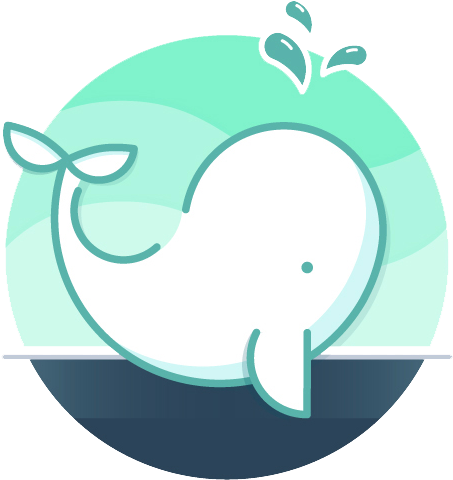 Logo Whale Dribbble Illustration - Portable Network Graphics (800x600)