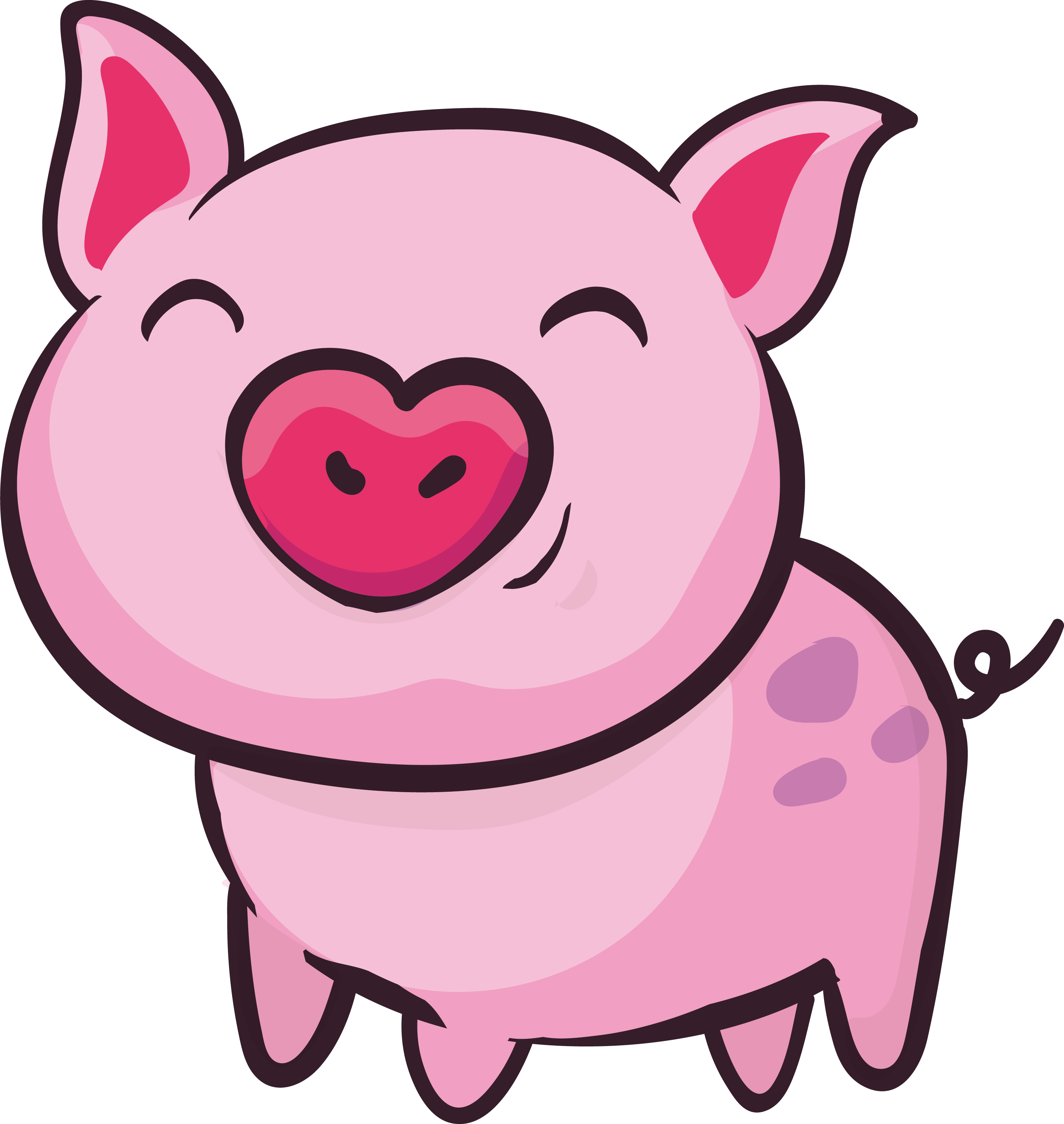 Domestic Pig Clip Art - Little Pig Clip Art (2908x3072)