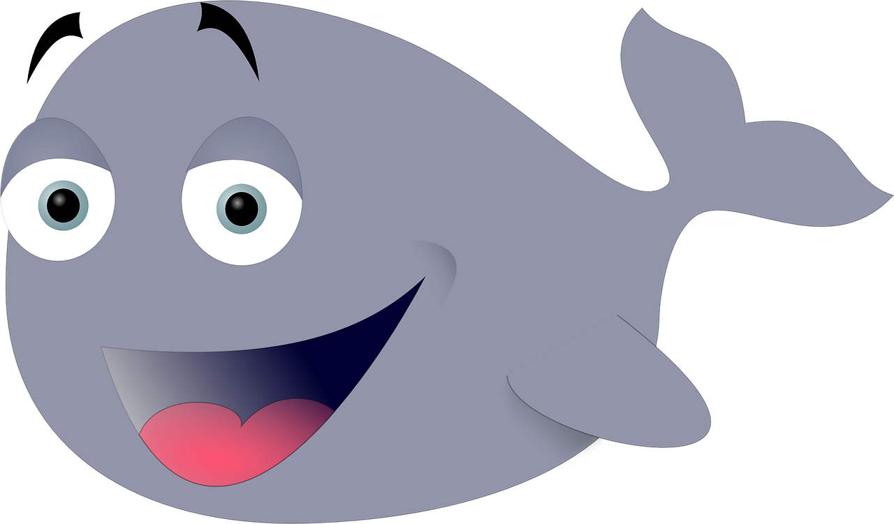 Beluga Whale Clipart Kid - Funny Whale Clipart (1280x751)