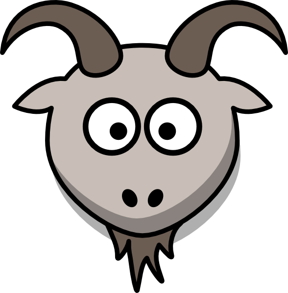 Goat Clipart Goat Face - Goat Head Cartoon (588x597)