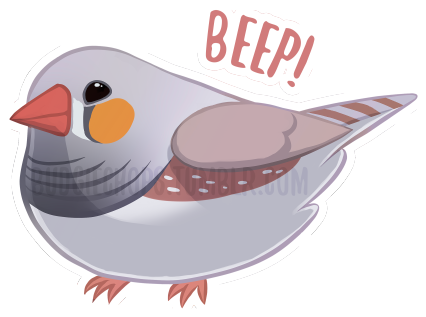 Cute Bird Clipart - Sticker (500x414)