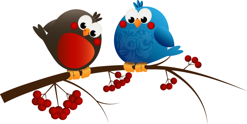 This Cute Bird Couple Was Created For A Web Application - This Cute Bird Couple Was Created For A Web Application (805x403)