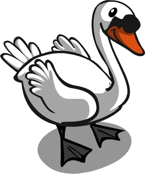 The Ugly Duckling Is Happy - Ugly Duckling Swan Clipart (500x600)