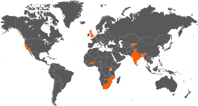 Our Oasis Global Partnerships Also Provide Our Staff - Blank High Resolution World Map (1000x400)