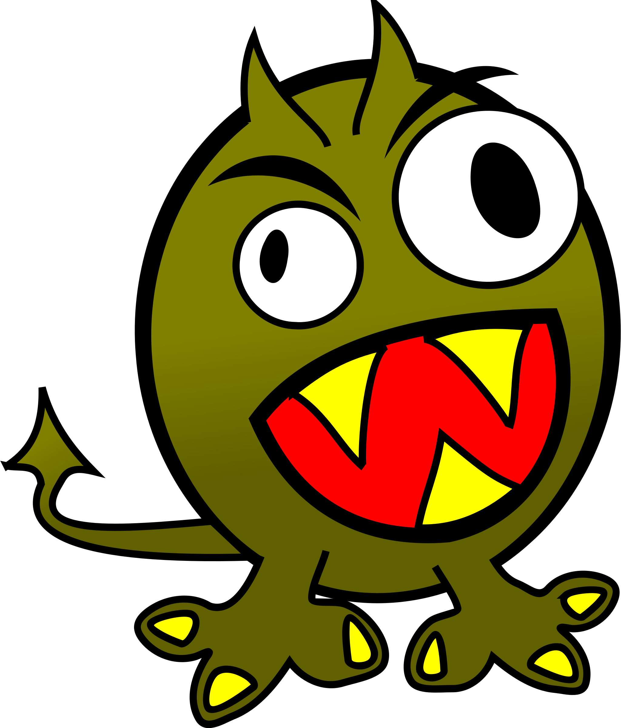 Small Funny Angry Monster - Funny Small (2048x2400)