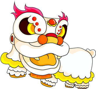 Lion Dance Chinese New Year Cartoon - Lion Dance Chinese New Year Cartoon (500x500)