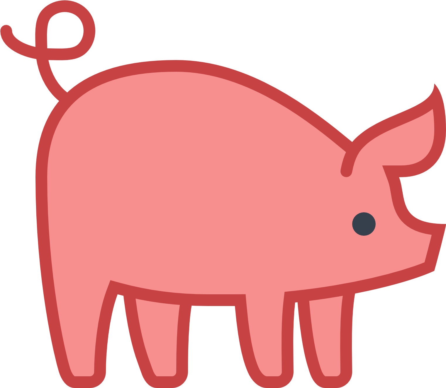 Pig Icon Free Download At - Pig Icon (1600x1600)