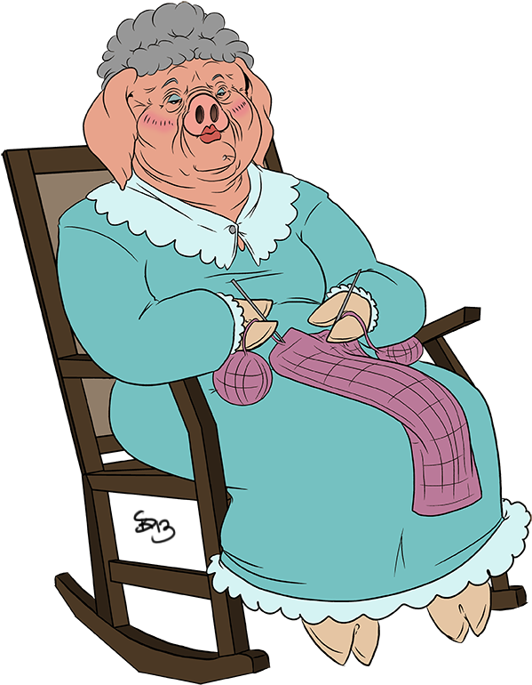 Grandma Pig By Immobliss - Sitting (612x792)