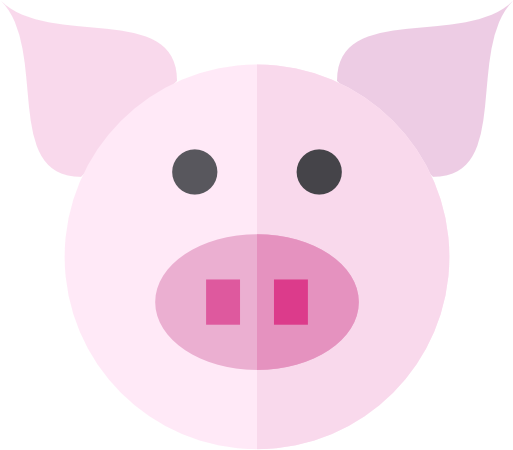 Pig Snout Whiskers Clip Art - Pig (512x512)