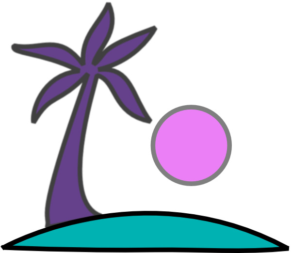 Palm In Purple Clip Art At Clker - Clipart Oasis (600x522)