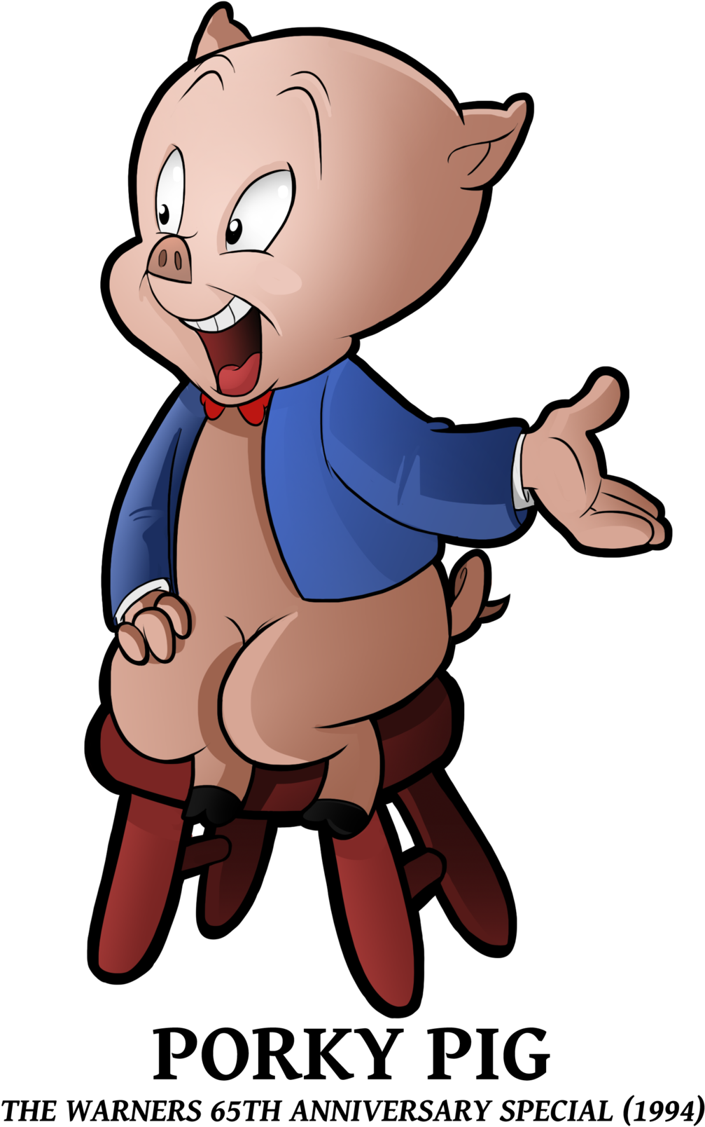 Porky Pig By Boscoloandrea - Porky Pig (1024x1661)