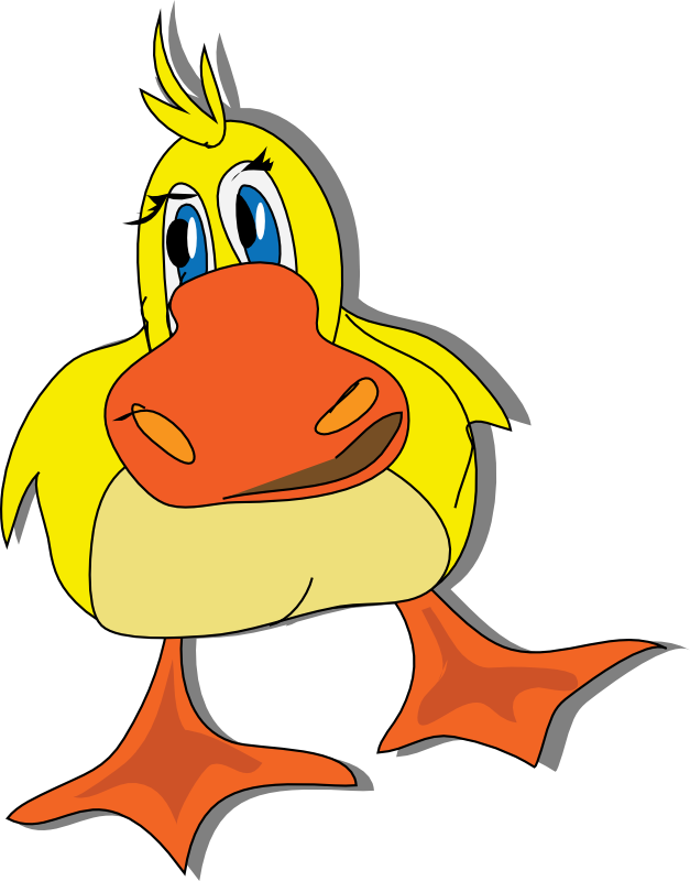Clipart - Cartoon Duck - Duck Cartoon Png Transparent (627x800)