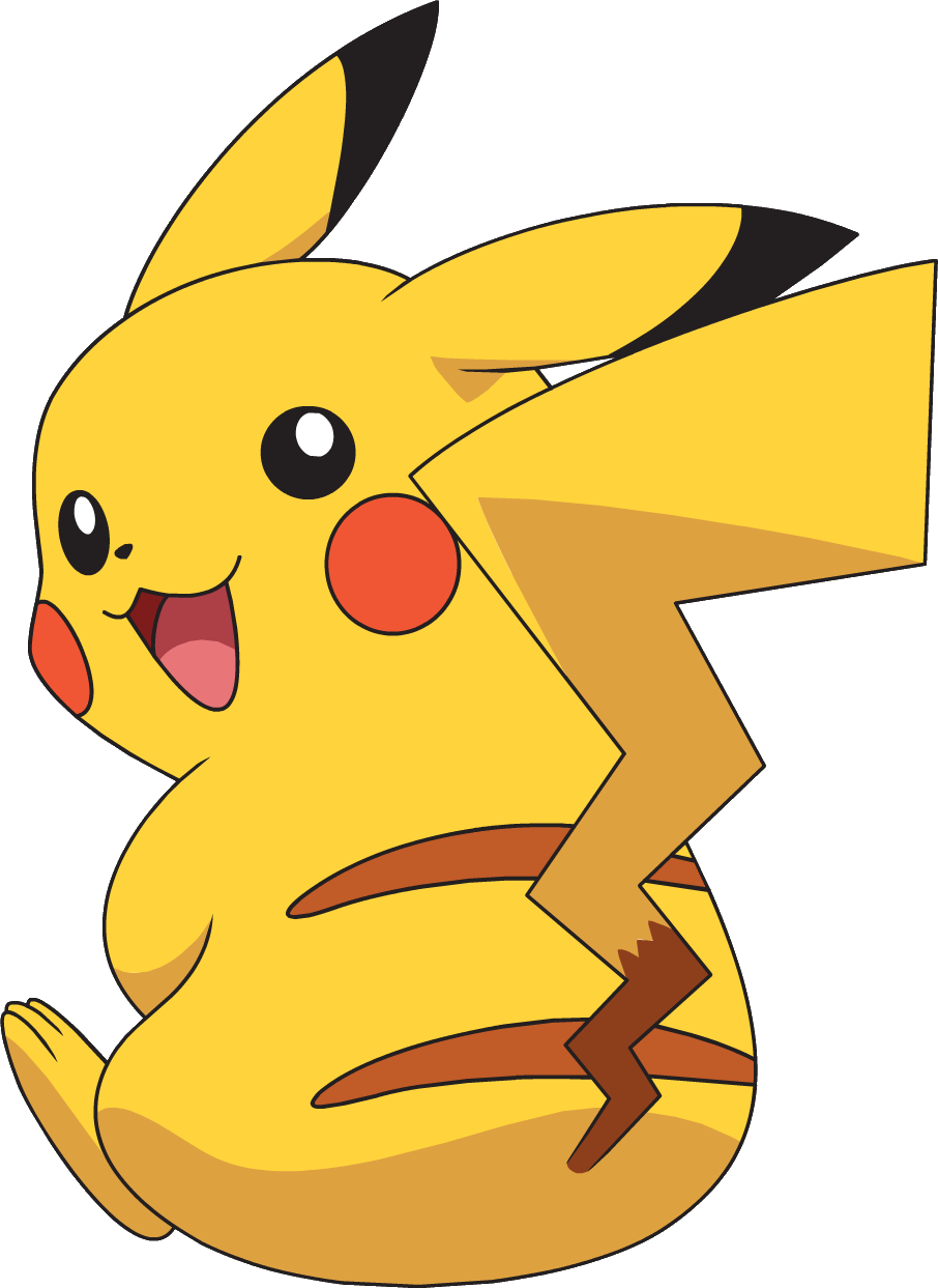 Anime Clip Art - Happy Pikachu (906x1243)