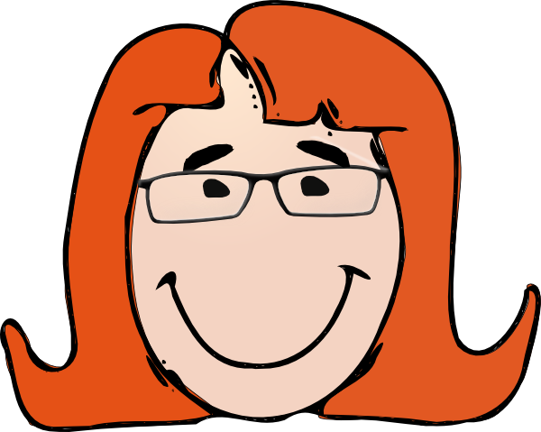 Woman With Orange Hair Clip Art - Mother Face Cartoon (600x479)