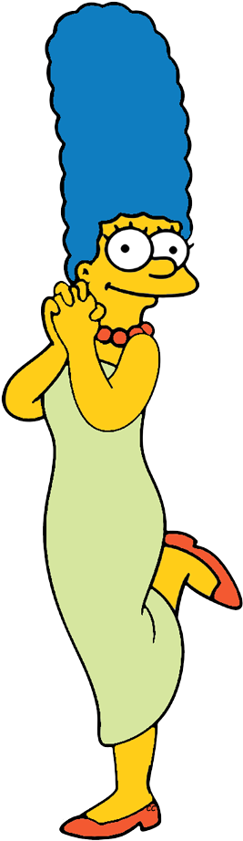 The Simpsons Clip Art - Marge Simpson Cardboard Cutout (279x929)