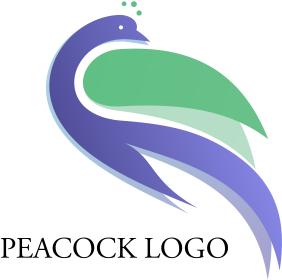 Vector Peacock Bird Fashion Logo Inspiration Download - Logo Design Art Bird (389x346)
