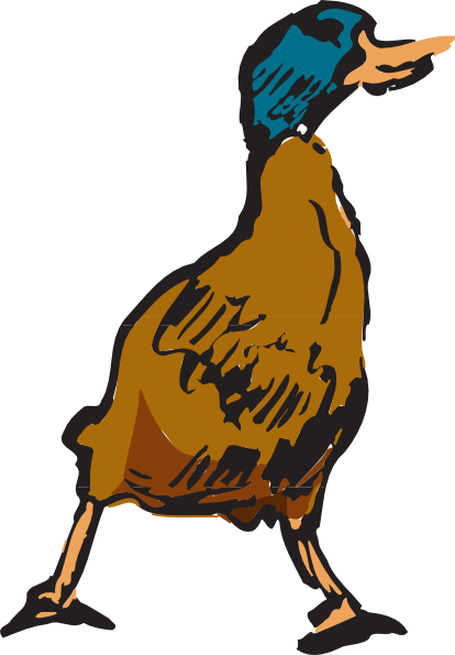 28 Collection Of Mallard Duck Clipart - Flying Brown Duck Clipart (414x595)
