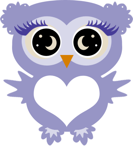 Tawny Owl Purple Owl Pink Owl Orange Owl - Teal Owl Clipart (430x470)