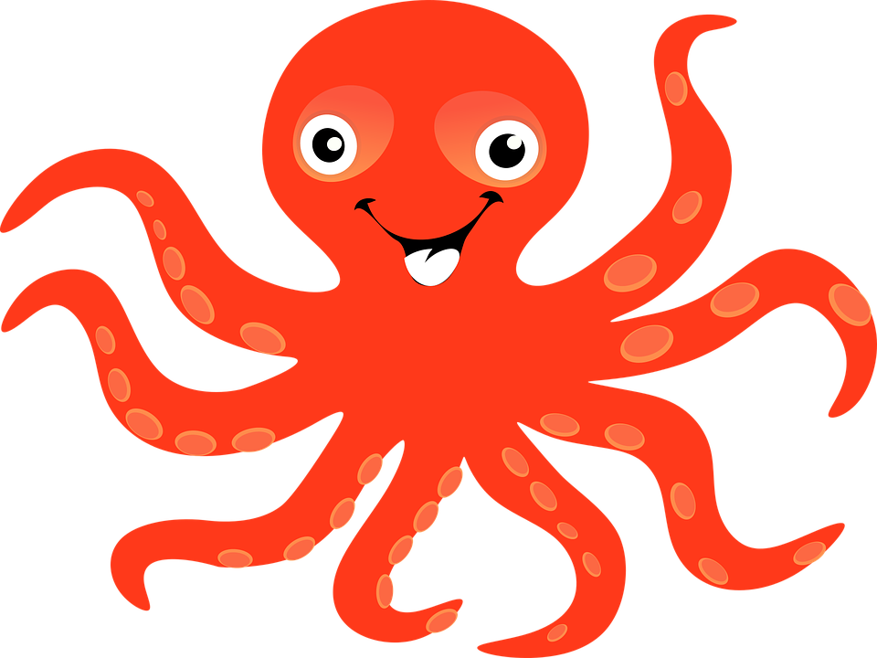 Octopus Clipart Gambar - Octopus Silhouette (960x720)