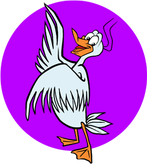 Bonanzo The Bird Loves Flying Up And Off The Ground - Cartoon (350x400)