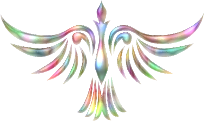 Phoenix Bird 1 Clipart Icon Png - Stencil (800x474)