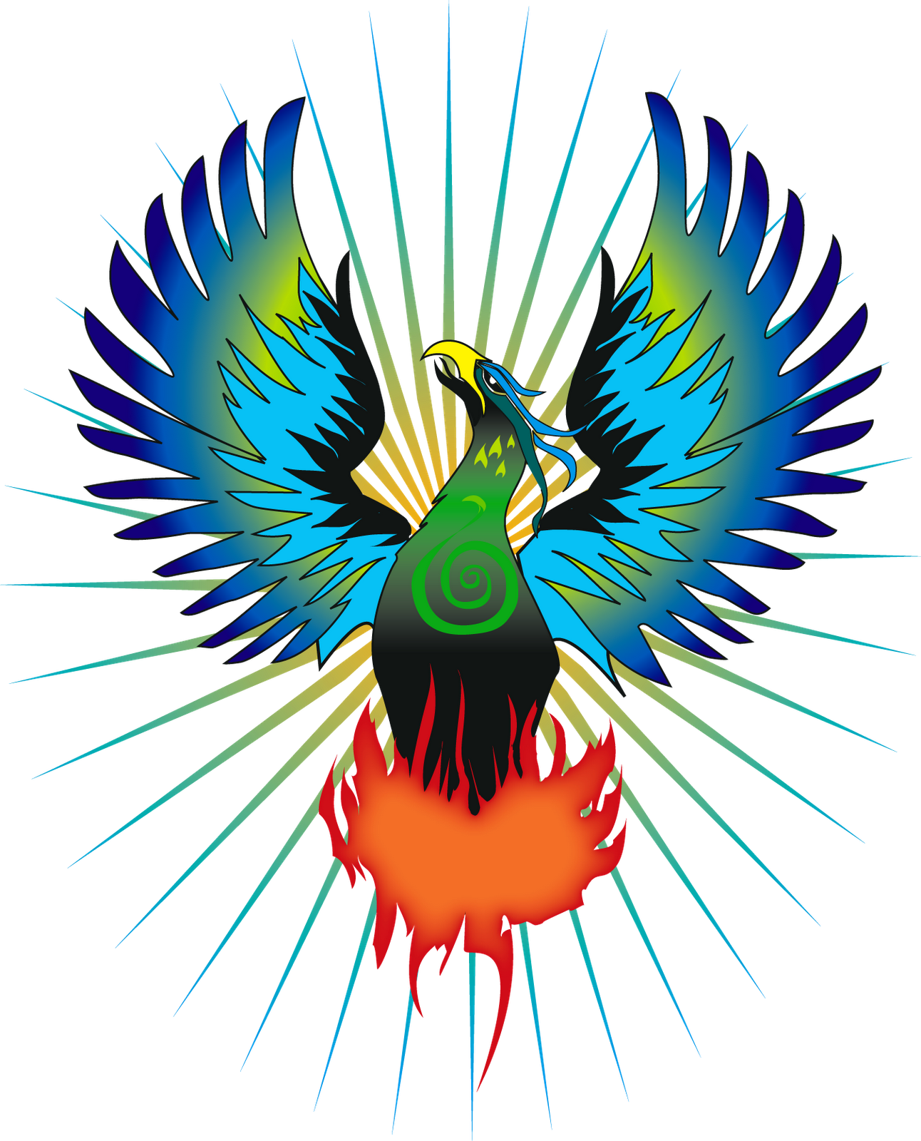 Phoenix Bird Art - Ibong Adarna Clip Art (1292x1600)
