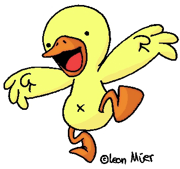 A Happy Duck By Leonmueer On Deviantart - Cartoon (506x503)