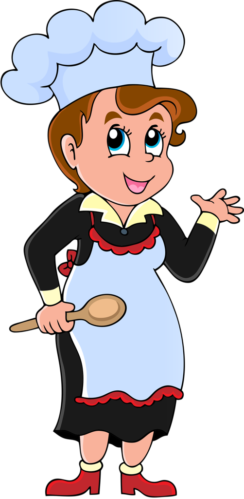 Old Lady Cook Clip Art (502x1024)