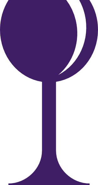Purple Clipart Wine Glass - Cálice Desenho Png (312x591)