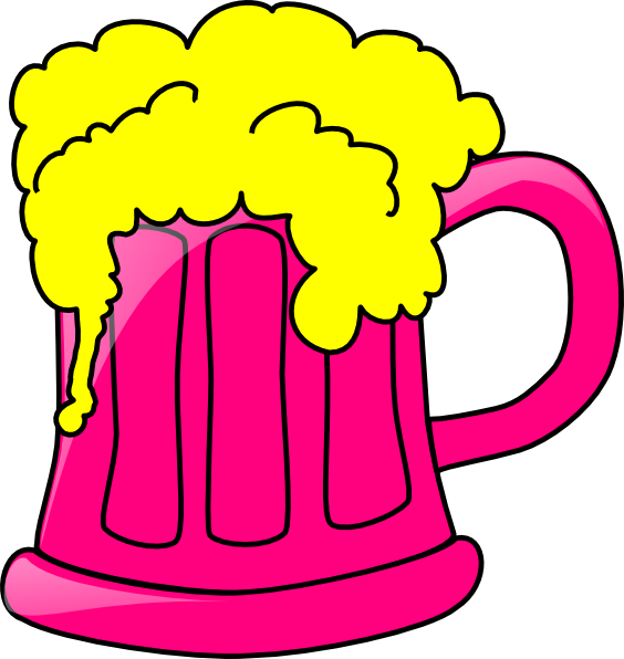 Pink Beer Mug Clip Art At Clkercom Vector - Clip Art Beer (564x596)