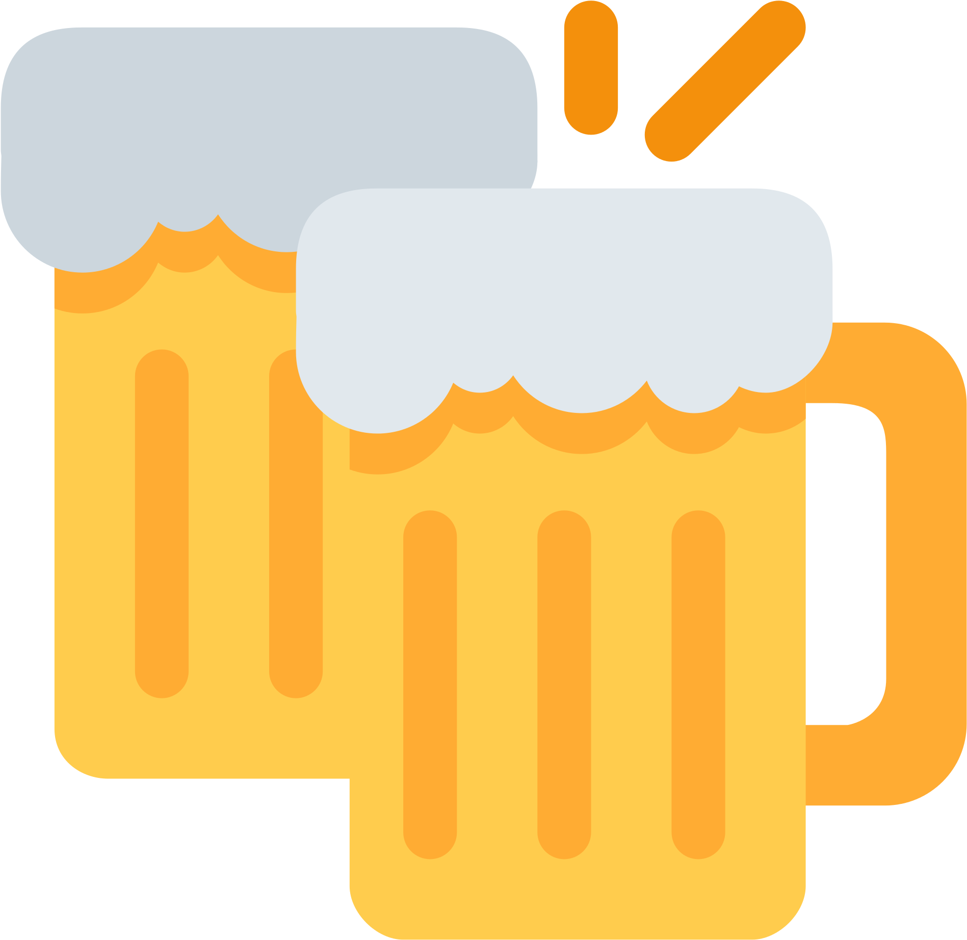 Open - Transparent Background Beer Emoji (2000x2000)