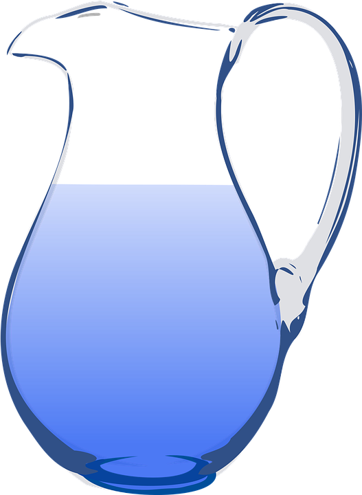 Water Pitcher Clipart - Jug Of Water Clipart (527x720)