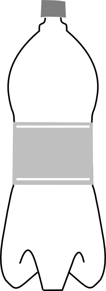 Water Bottle Clipart Black And White - Plastic Bottle Clip Art Black And White (216x592)