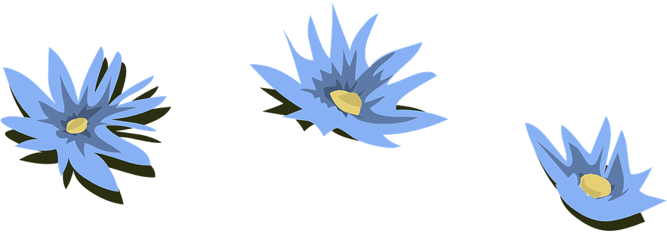 Blue Flower Clip 23, Buy Clip Art - Flores De Agua Png (960x480)