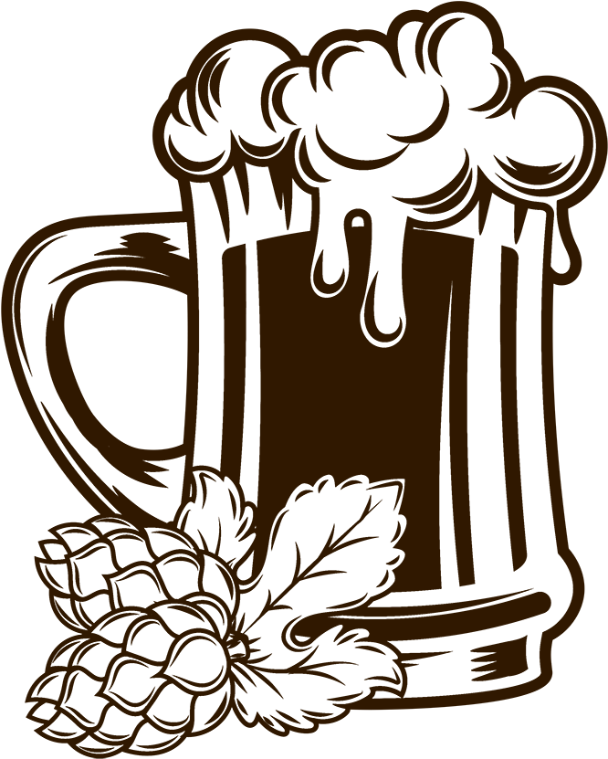 Beer Mug With Hops - Beer Drawing Png (700x840)