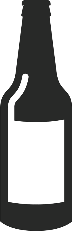 Blank Beer Bottle Rubber Stamp - Blank Beer Bottle Outline (250x800)