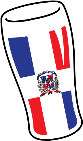 Flag Of Dominican Republic Beer Pint Glass Cerveza - Dominican Republic Flag (774x772)