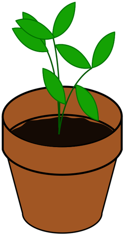 Vector De La Imagen De Sencilla Planta En Una Maceta - Im Not Old I Just Need Re-potting Round Ornament (320x500)