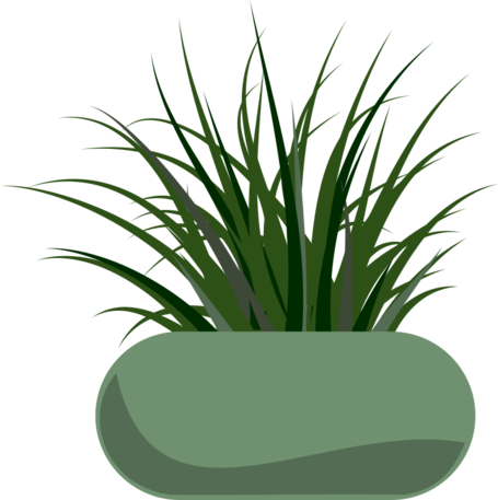 Pasto En Maceta - Weed Grass Clip Art (455x457)
