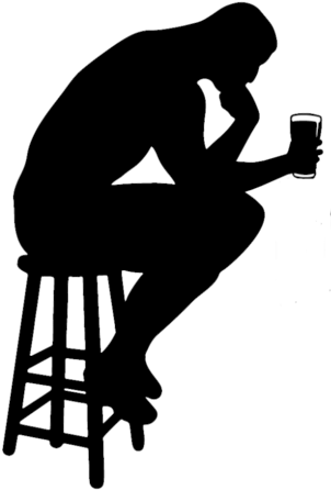 Thinking While Drinking - Thinking Man (314x512)