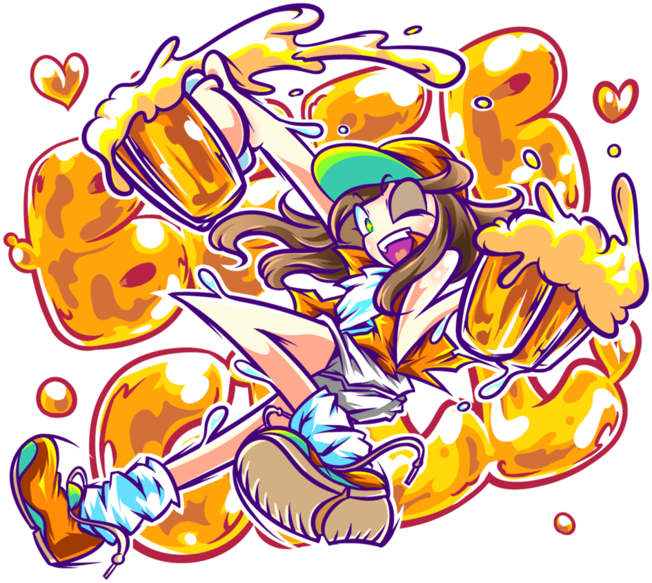 Beer Girl By Berryverrine - Illustration (945x846)