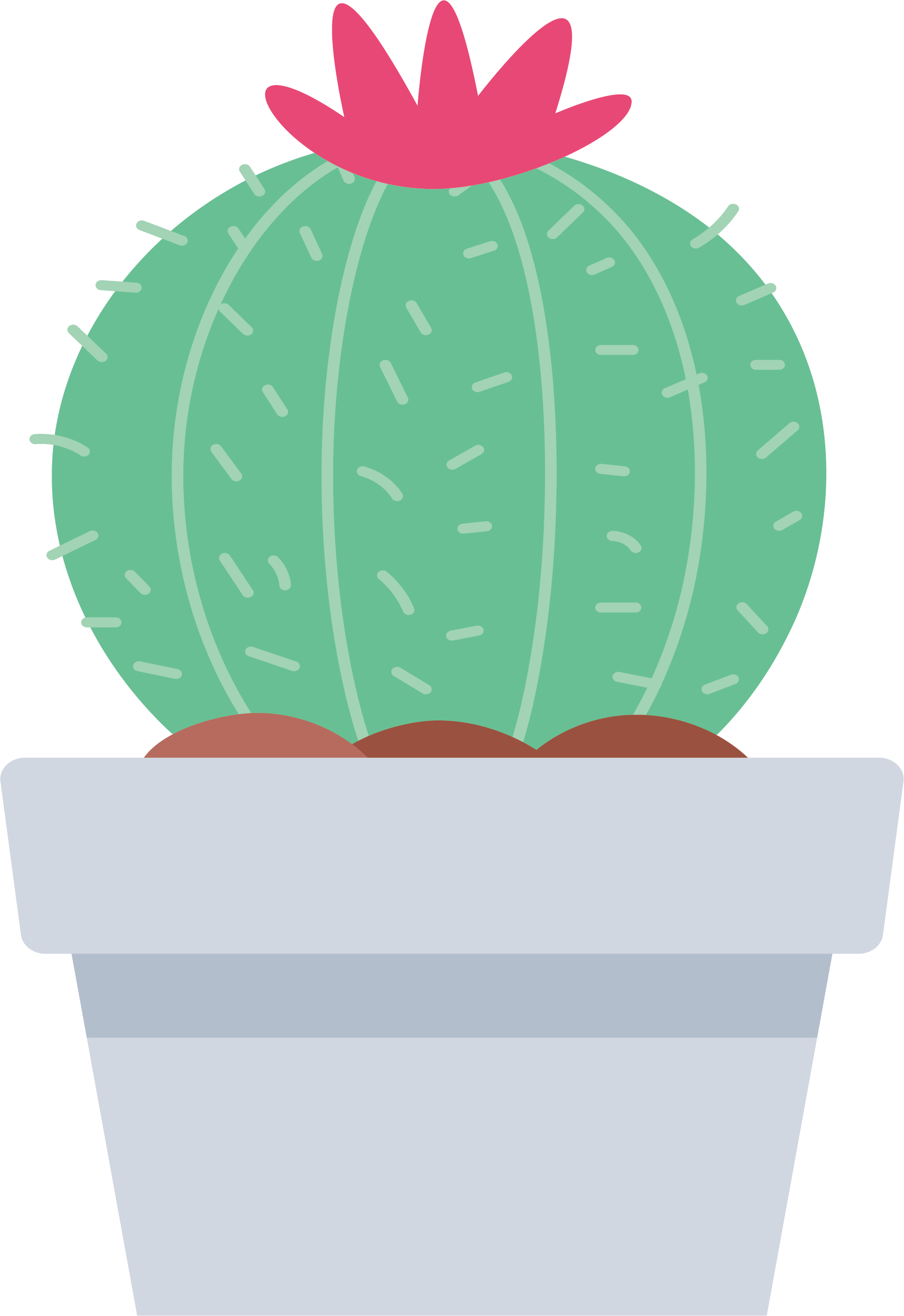 Cactaceae Euclidean Vector Clip Art - Desenho De Cactus Cute Png (1839x2676)